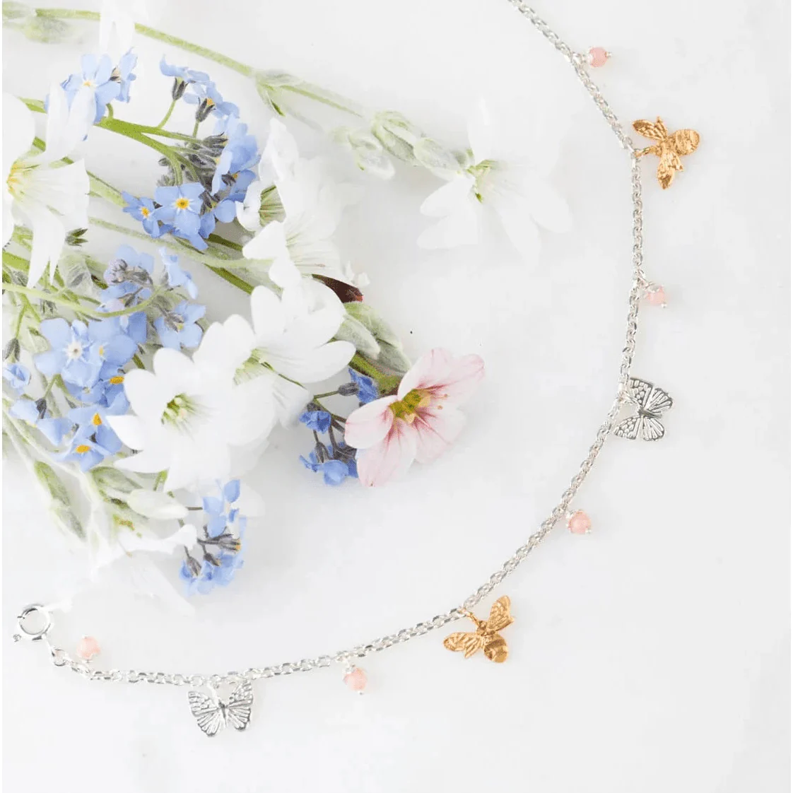 Amanda Coleman Bee, Flower & Butterfly Bracelet - Image 2