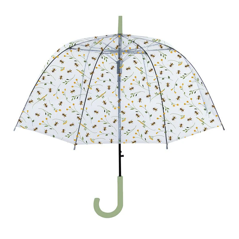 Bee Print Transparent Dome Umbrella