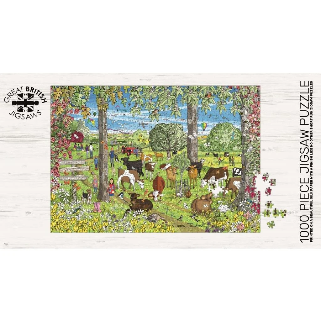 Emma Joustra Buttercup Field, 1000 Piece Jigsaw Puzzle - Image 3